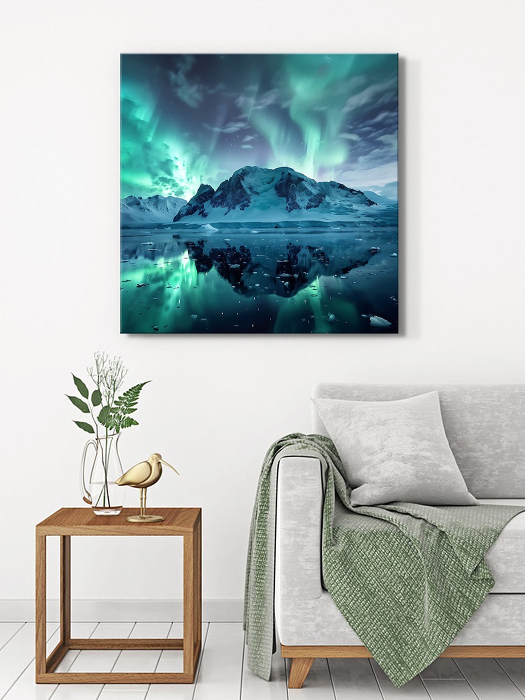 

999Store Green & Blue Canvas Abstract Paintings Wall Art