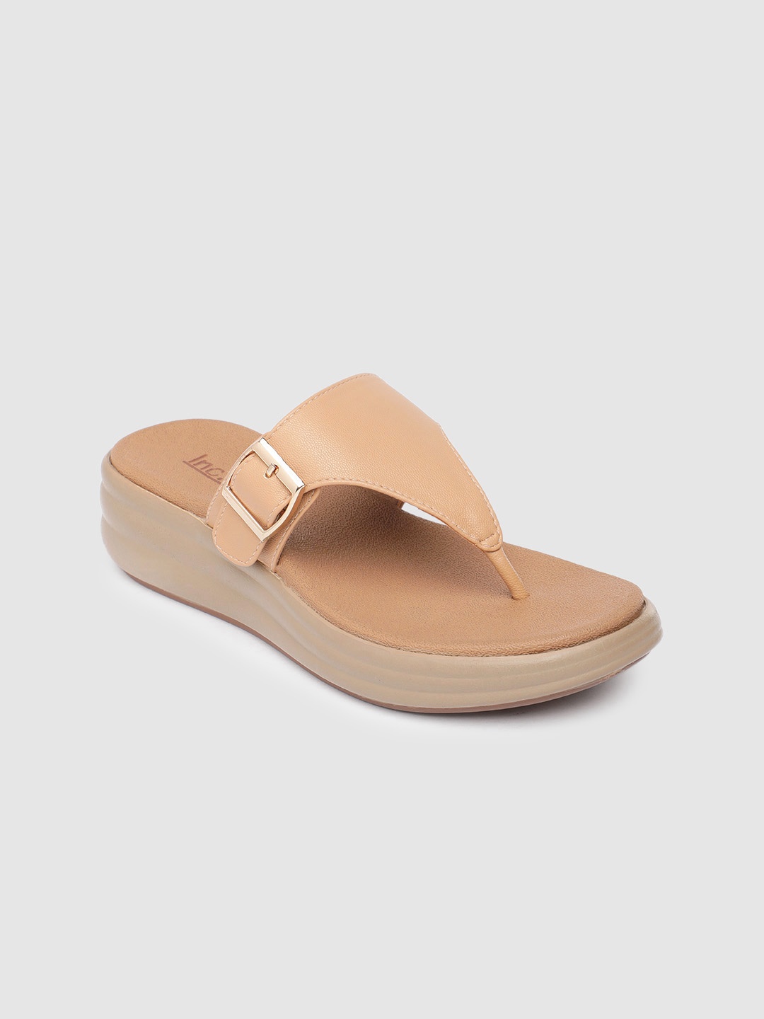 

Inc 5 Wedges with Buckle, Beige