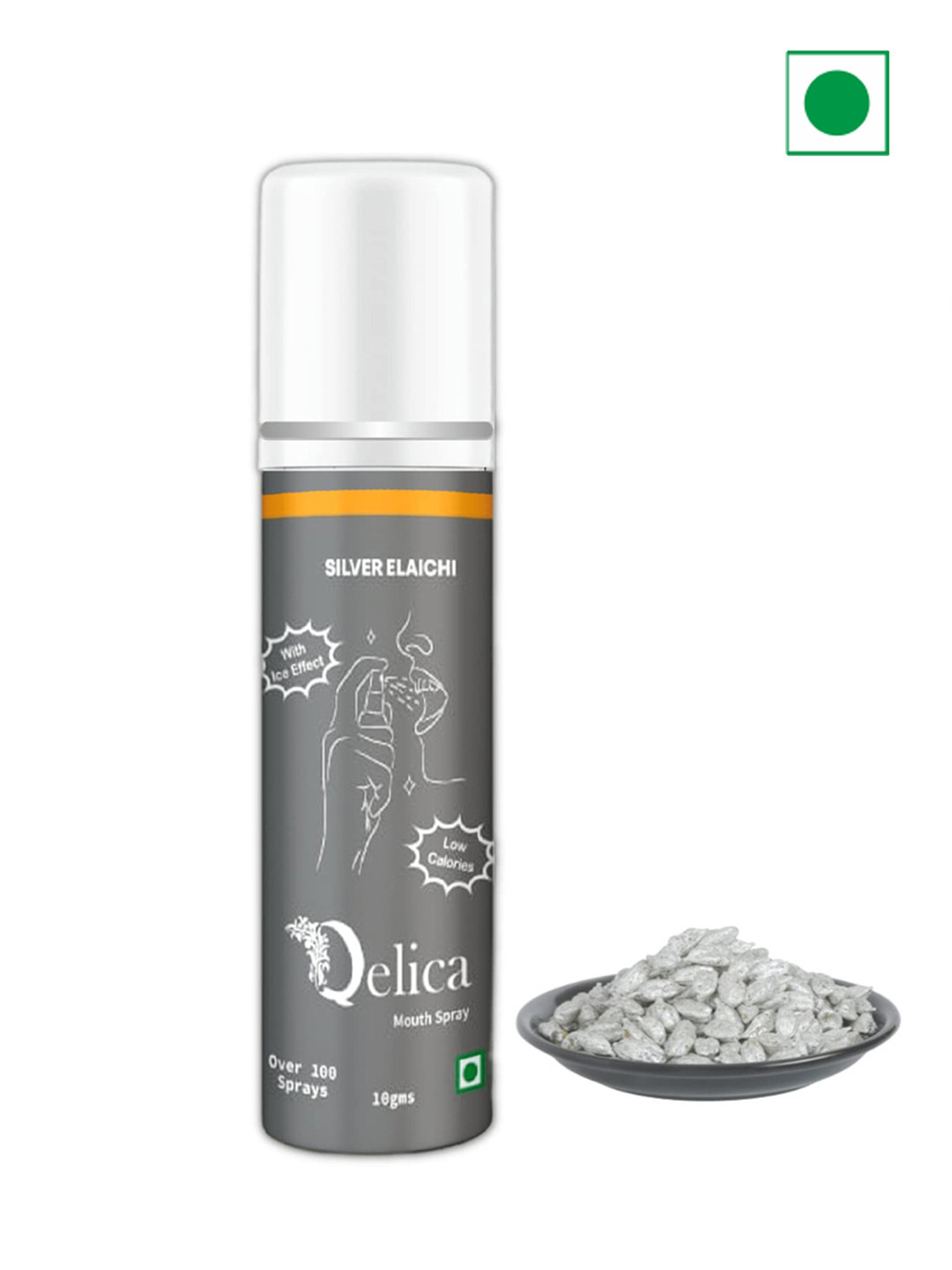 

Qelica Silver Elaichi Mouth Freshener Spray 10 g, Grey
