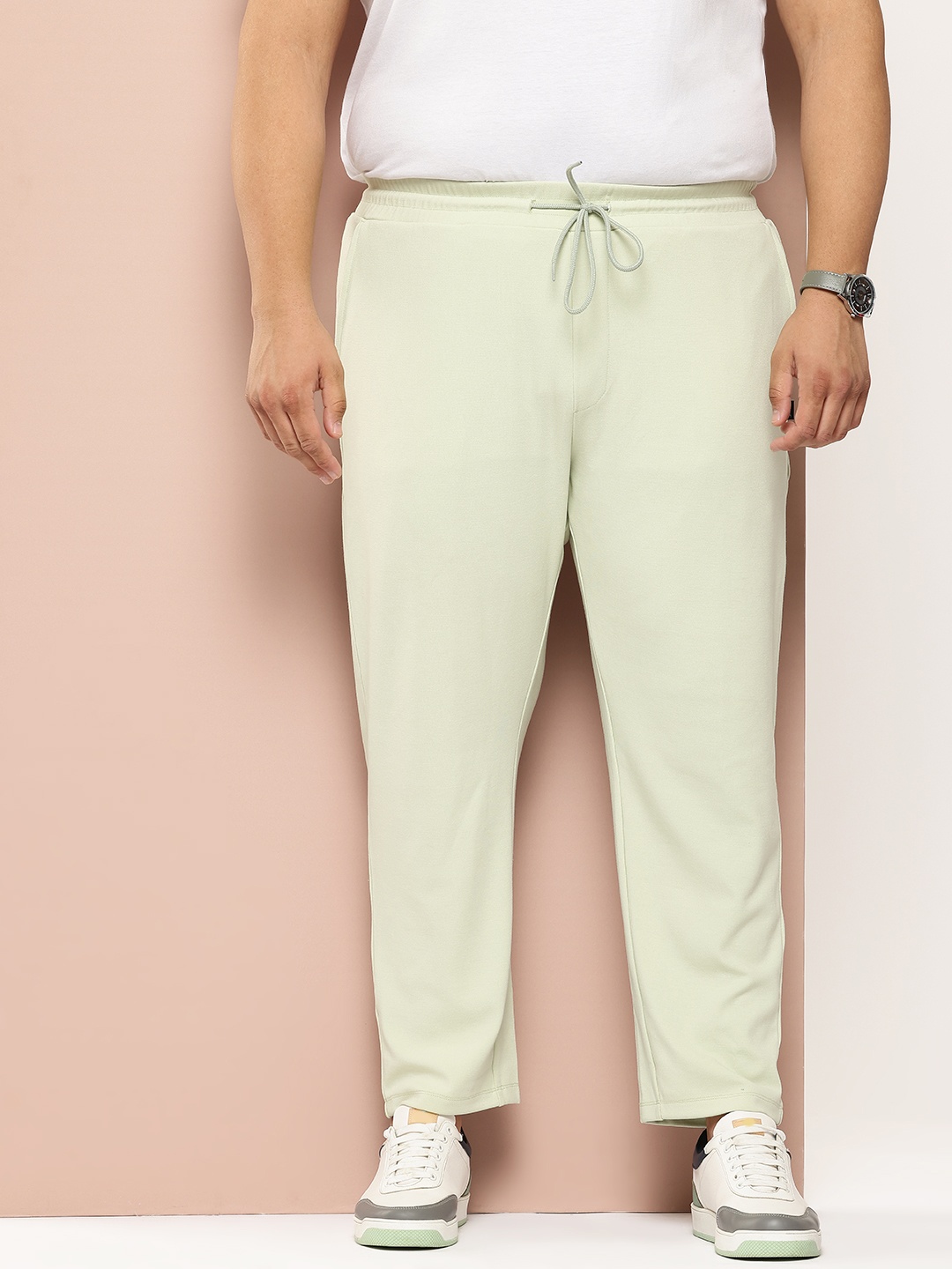 

Sztori Men Plus Size Solid Track Pants, Green