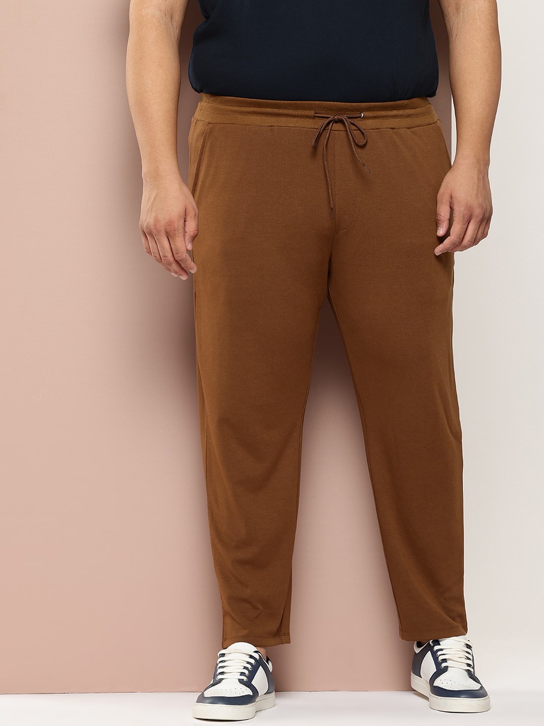 

Sztori Men Plus Size Solid Track Pants, Brown