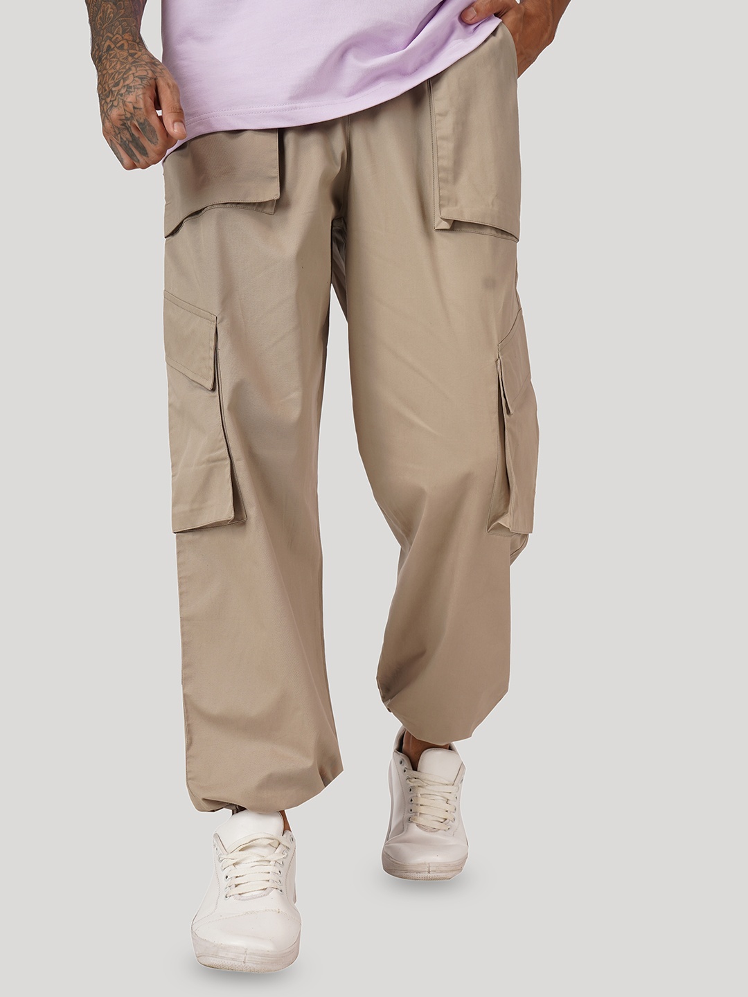 

Kranium Men Solid Mid Rise Track Pants, Brown