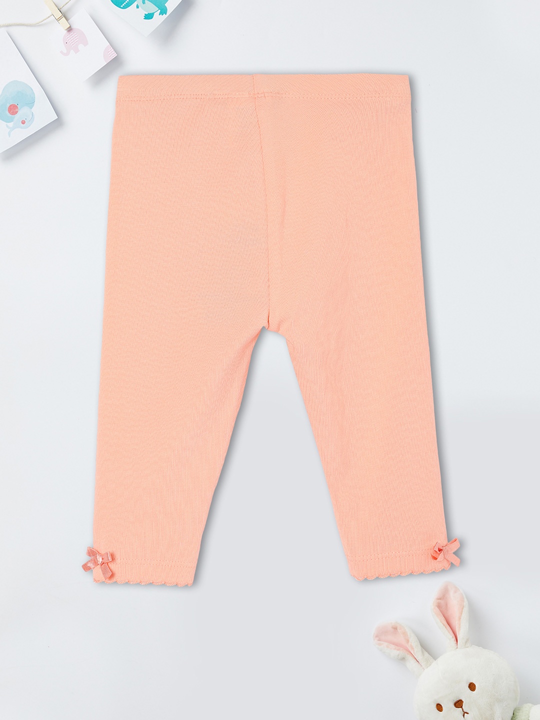 

max Infant Girls Ankle-Length Leggings, Peach