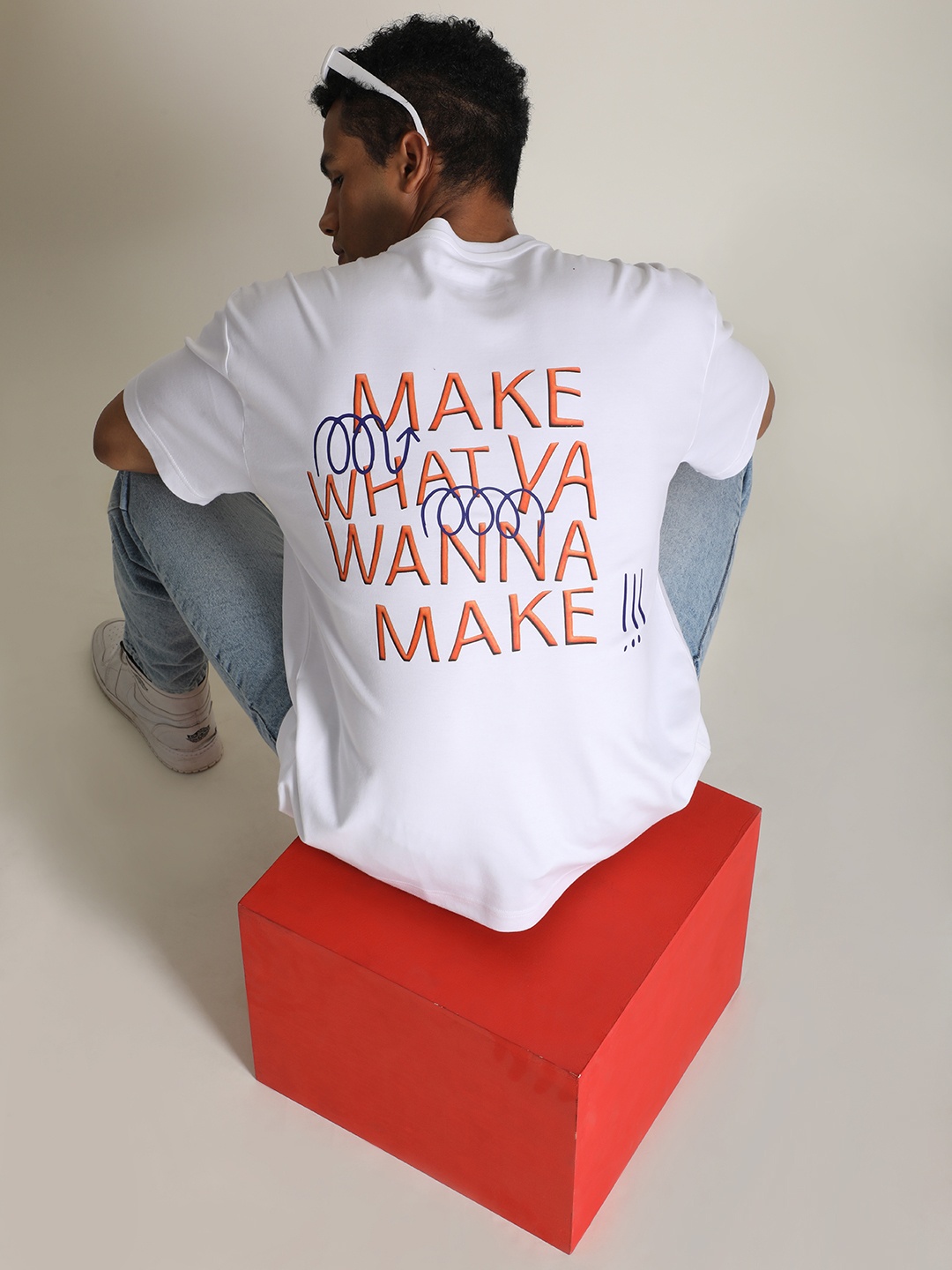 Bene Kleed Men Typography Printed Cotton T-shirt, White