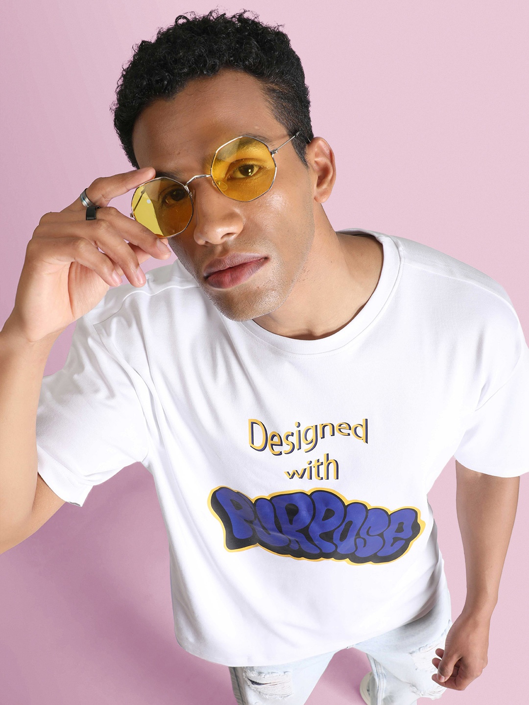 

Bene Kleed Men Cotton Typography Printed T-shirt, White