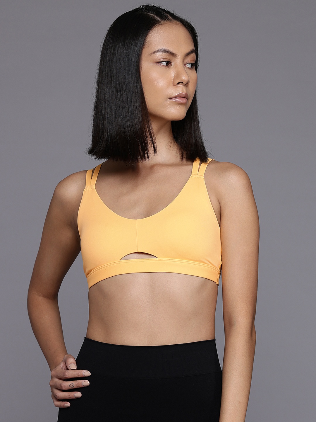 

ADIDAS All Me Luxe Light-Support Bra, Yellow
