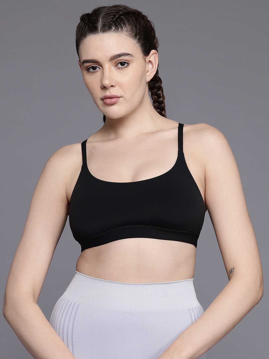 

ADIDAS All Me Ls Aeroready Medium Coverage Lightly Padded Training Bra, Black