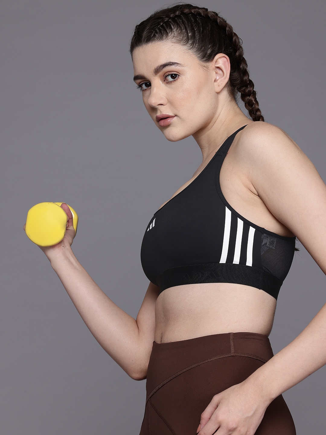 

ADIDAS Powerreact Training Medium-Support Hyperglam Bra, Black