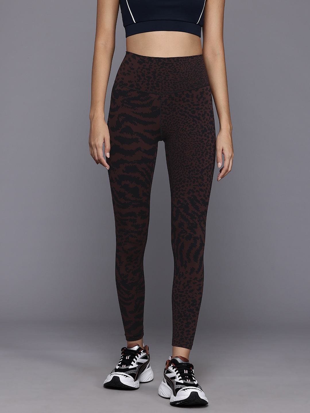 

ADIDAS Animal Printed ALL ME AOP Aeroready Training Tights, Black