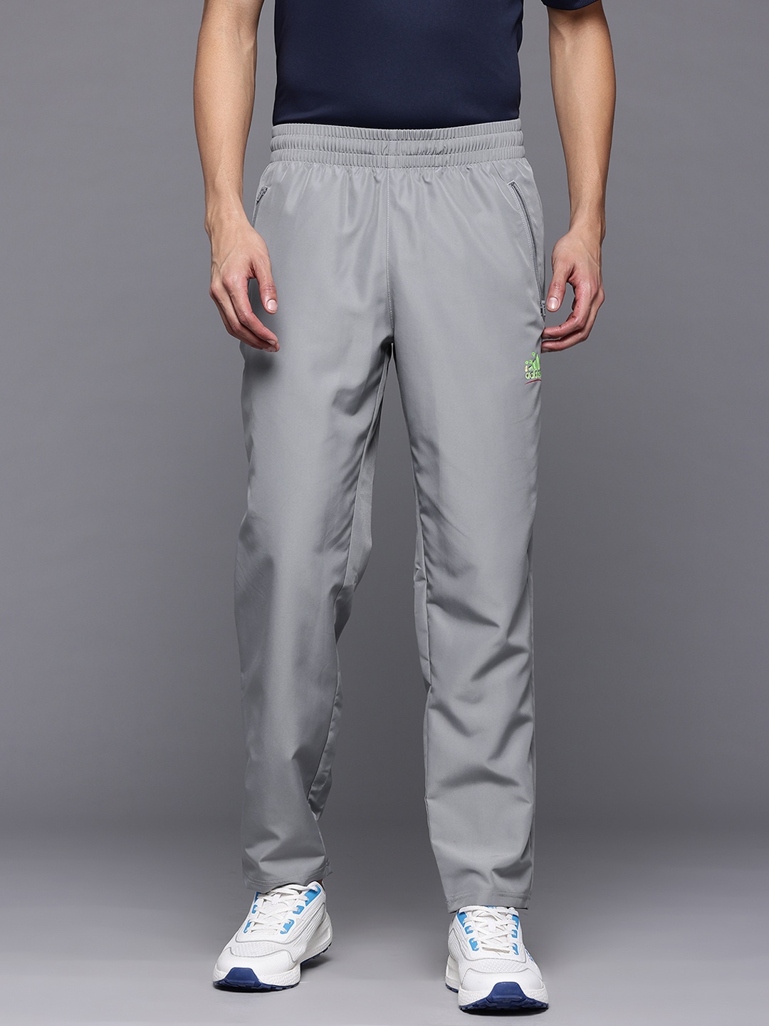 

Adidas Men Brand Logo Printed Track Pants, Grey