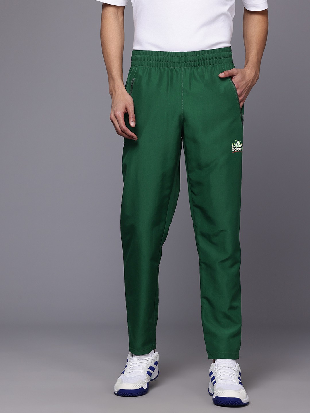

ADIDAS Brand Logo Print Detail Track Pants, Green