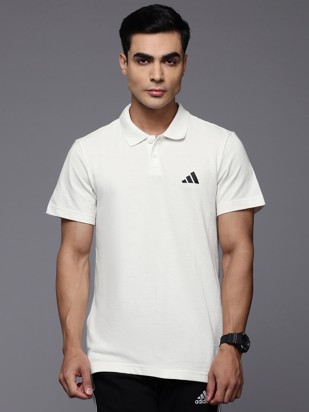 

ADIDAS Polo Collar Perforated Outdoor T-shirt, White