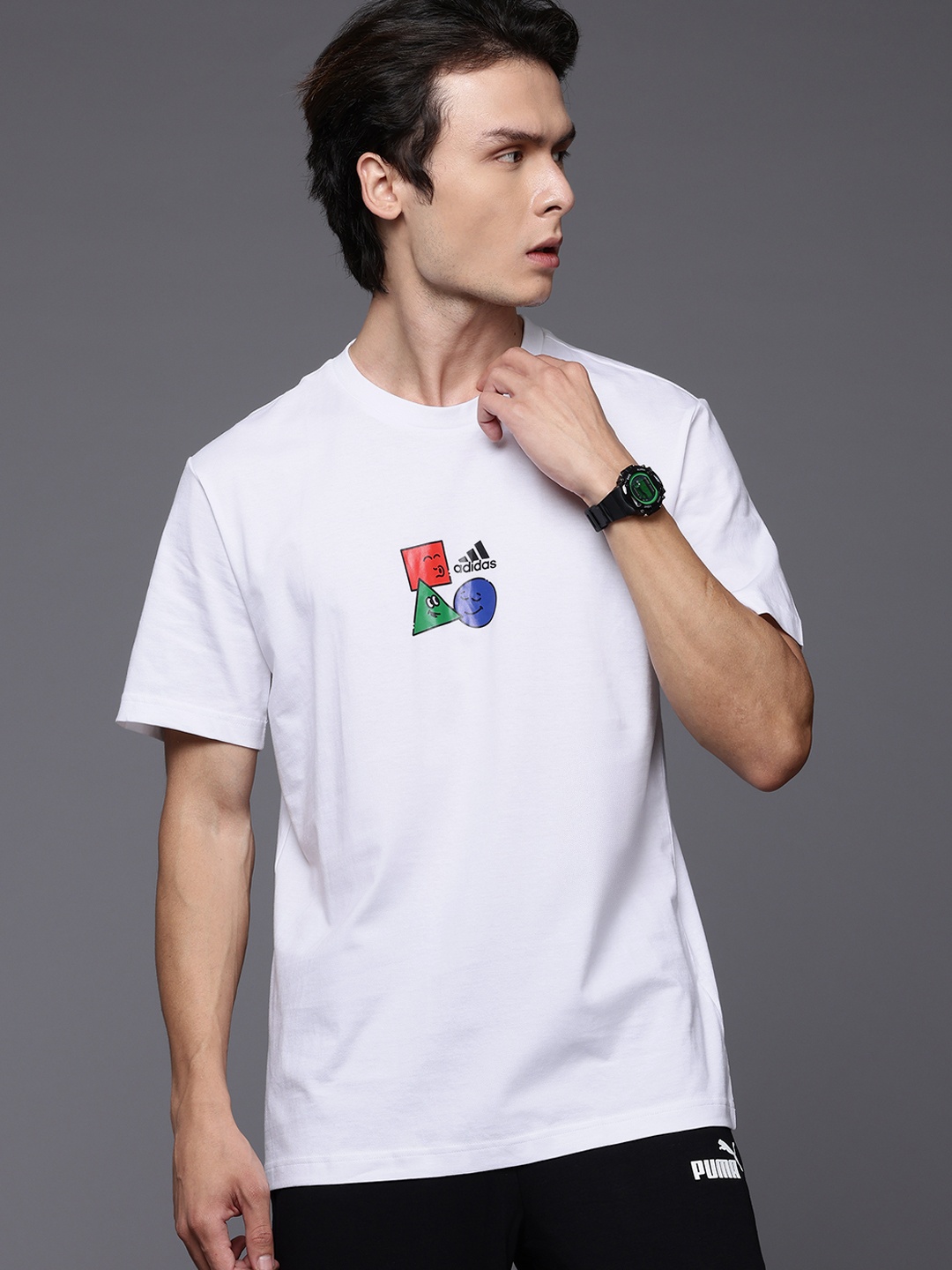 

ADIDAS POSITIVE Pure Cotton Outdoor T-shirt, White