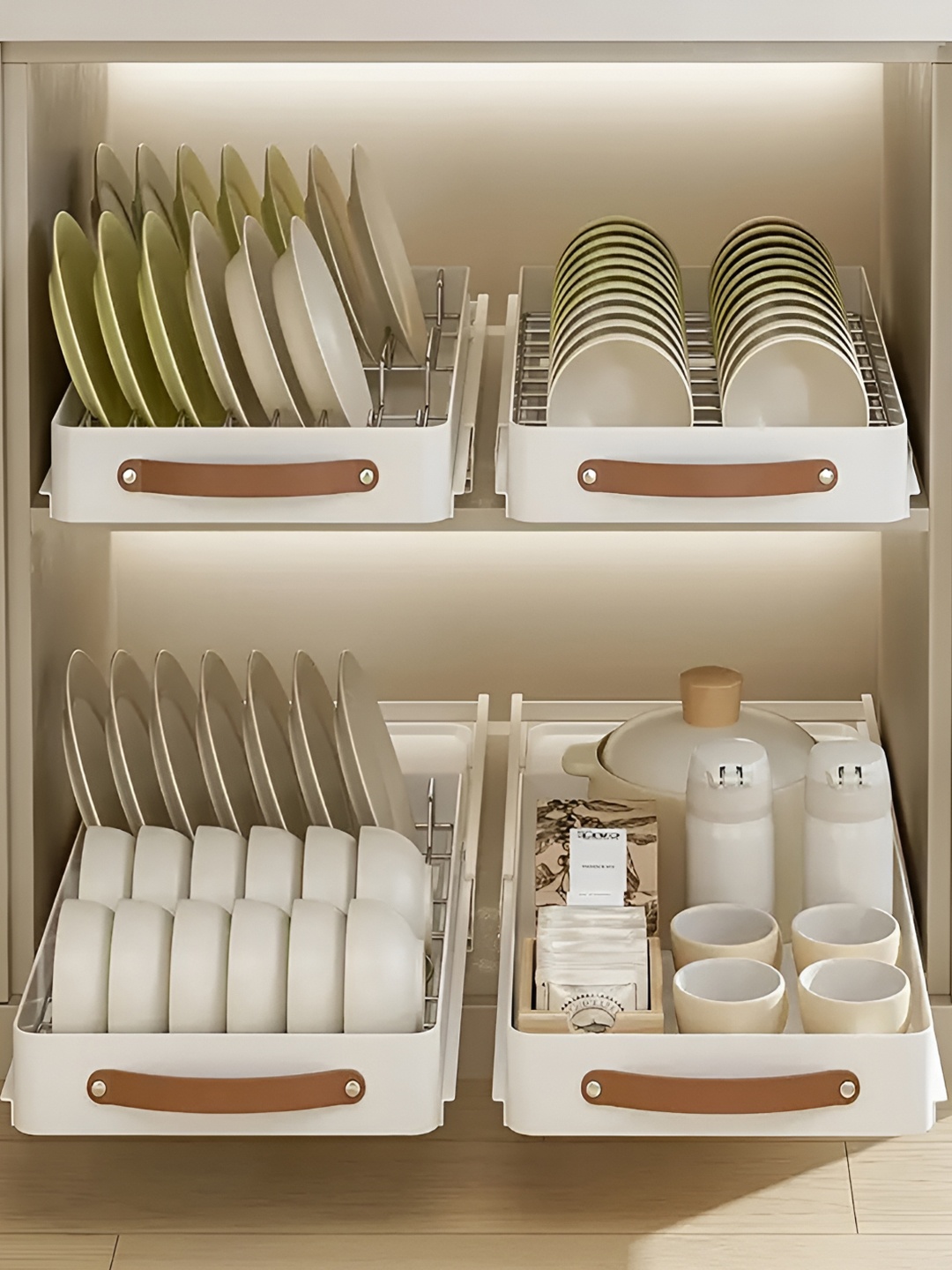 

HOUSE OF QUIRK Cream-Coloured Super Strong Drawer Organisers