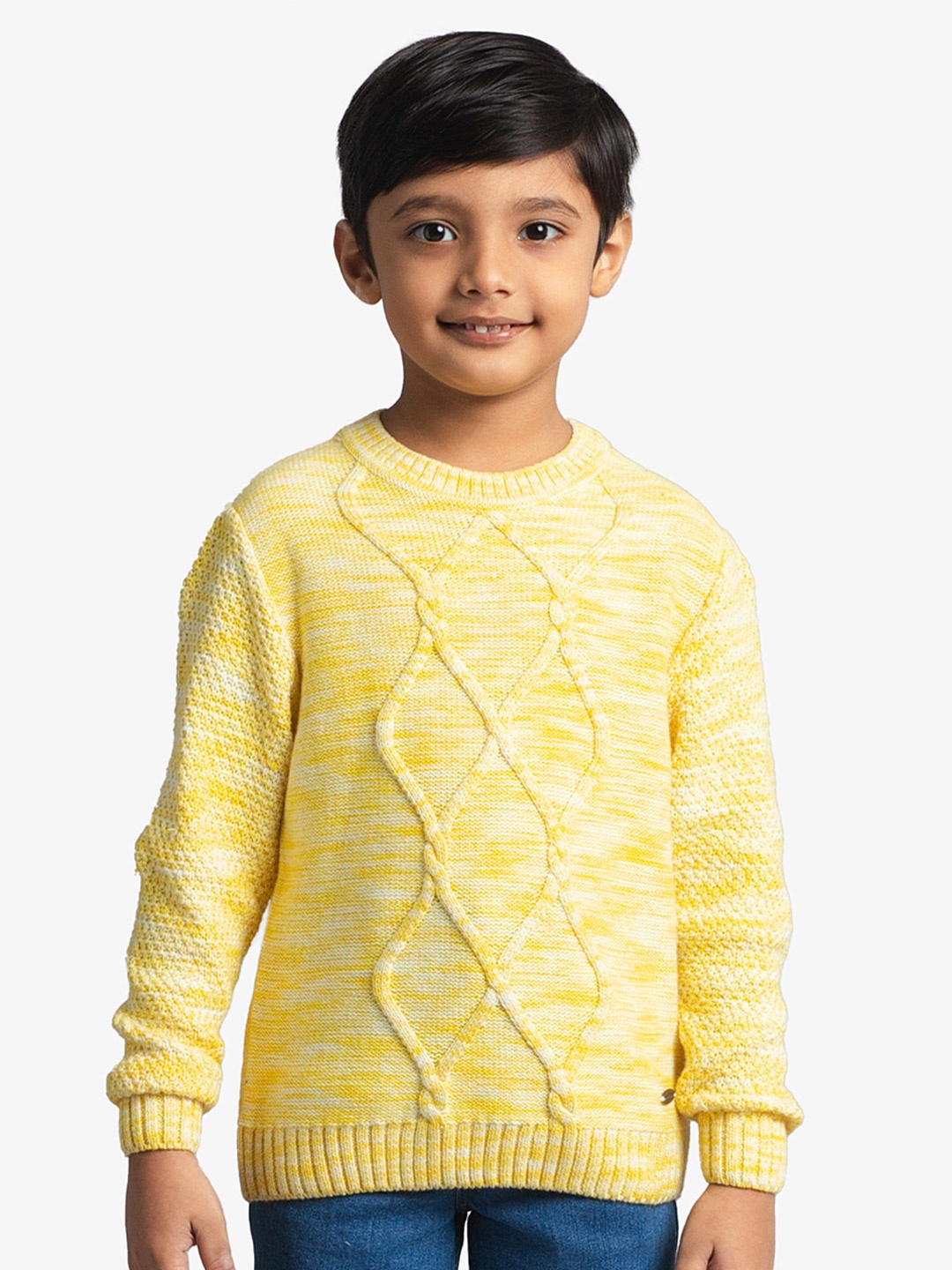 

Ed-a-Mamma Boys Cable Knit Pullover, Yellow