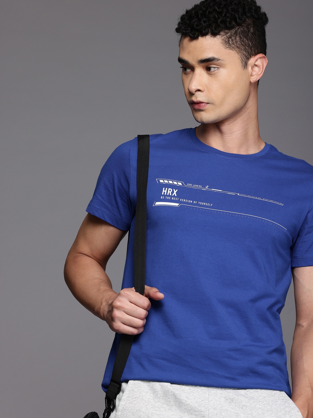 

HRX by Hrithik Roshan Men Typography Printed T-shirt, Blue