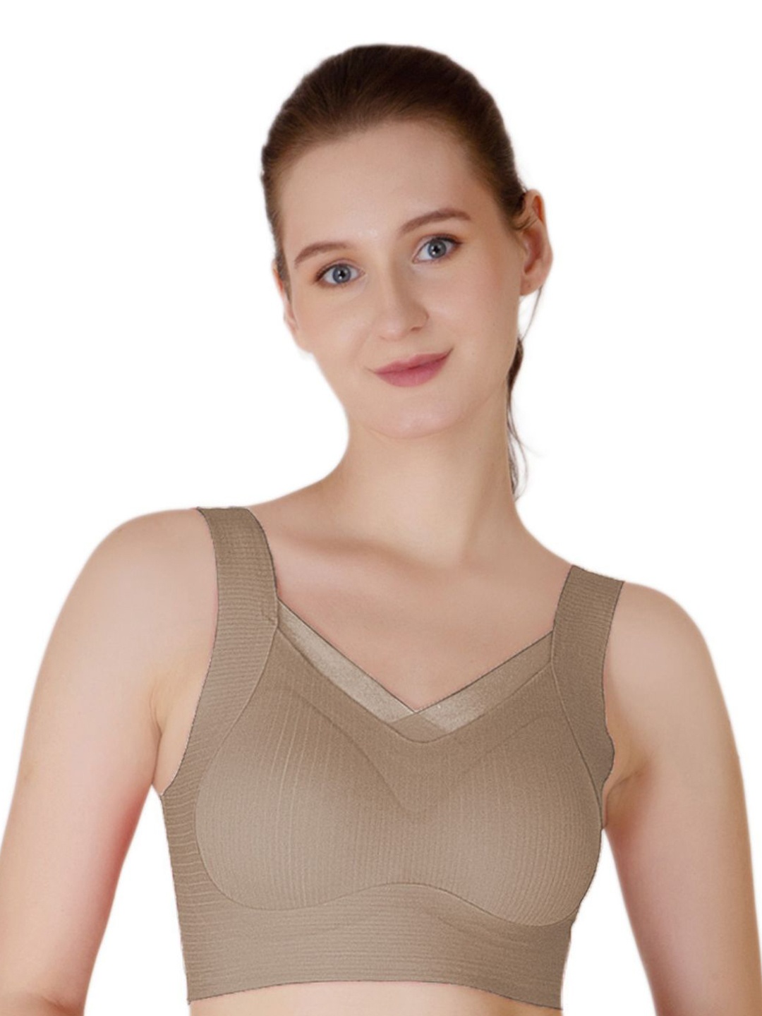 

Luella Full Coverage Lightly Padded Workout Bra, Brown
