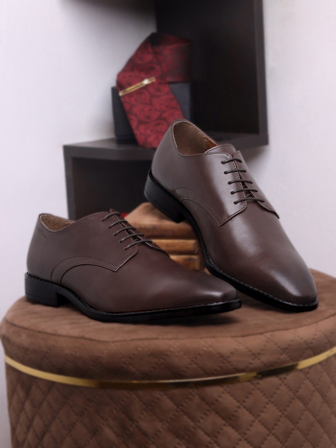 

LOUIS STITCH Men Brown Premium Egyptian Crust Leather Formal Derbys