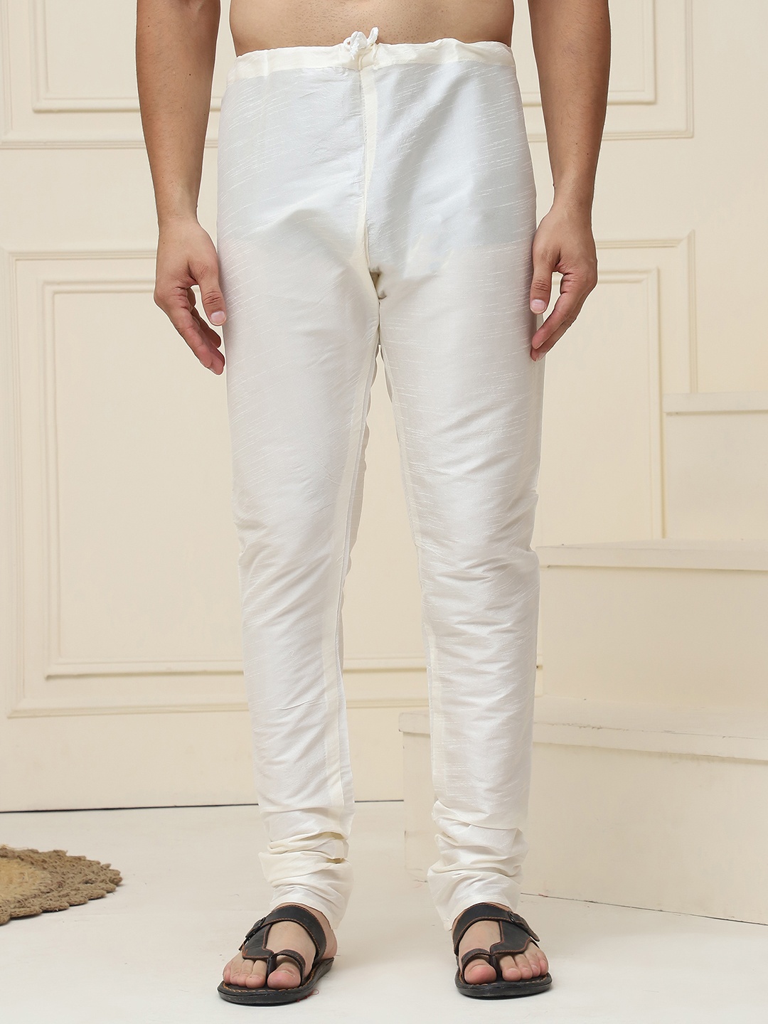 

SOJANYA Men Mid Rise Pyjama, Cream