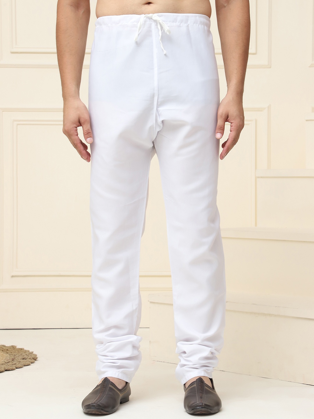 

SOJANYA Men Pure Cotton Mid Rise Pyjamas, White