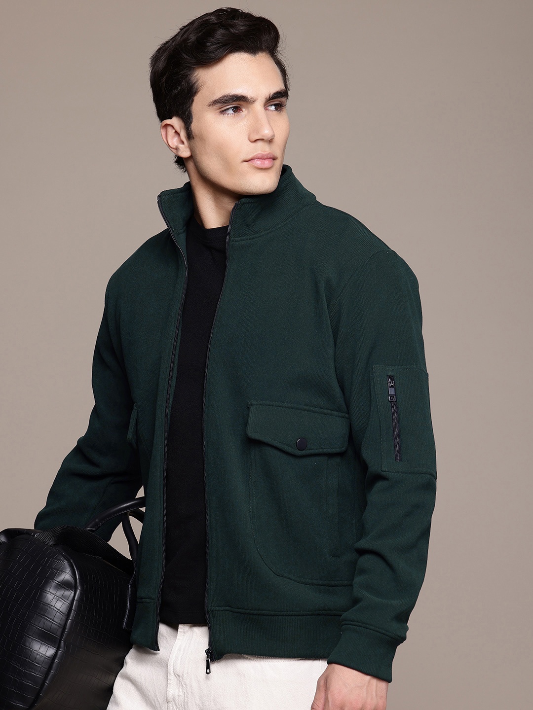 

French Connection Outdoor Open Front Jacket, Green