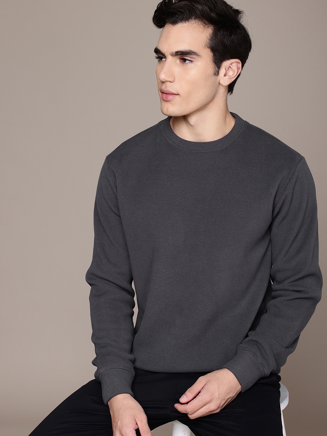 

French Connection Round Neck Sweatshirt, Grey