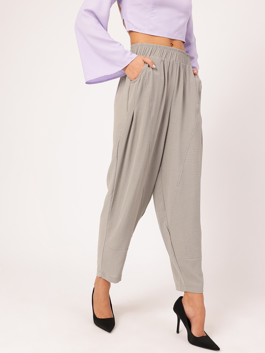 

DressBerry Women Fashionable & Cushy Casual Trousers, Grey