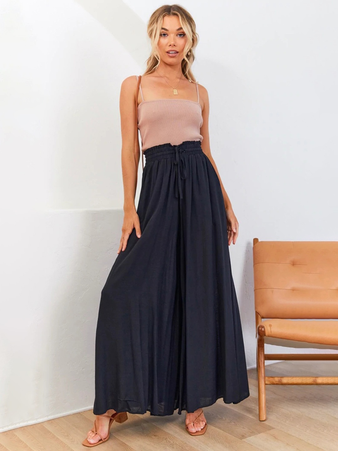 

KPOP Women Regular Palazzos, Black