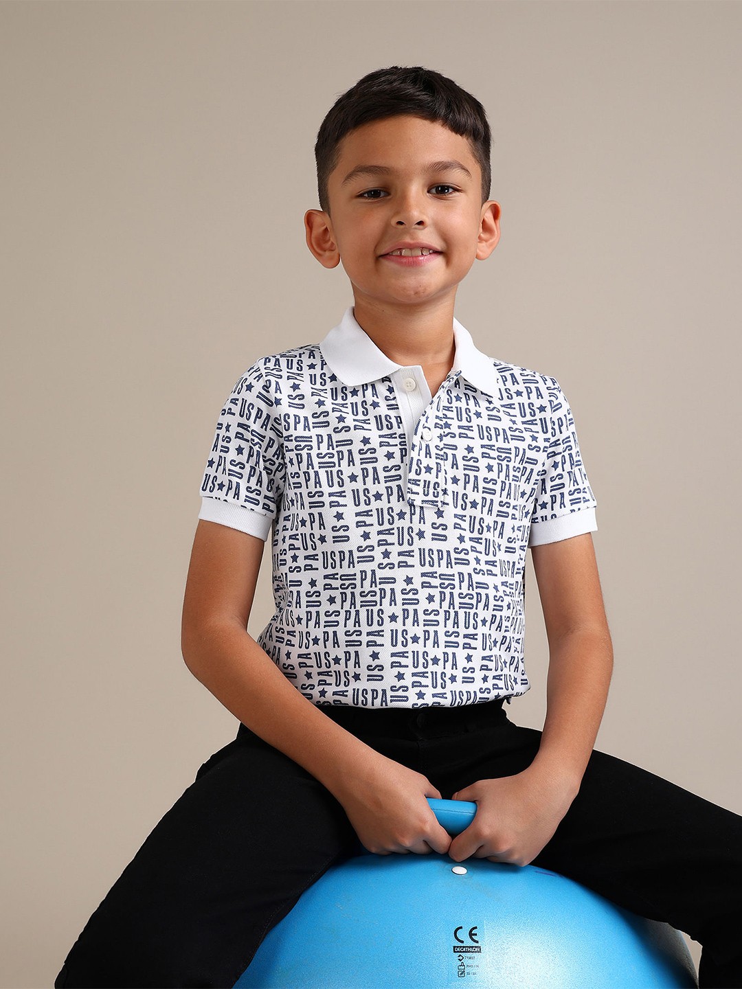 

U.S. Polo Assn. Kids Boys Typography Printed Pure Cotton T-shirt, White