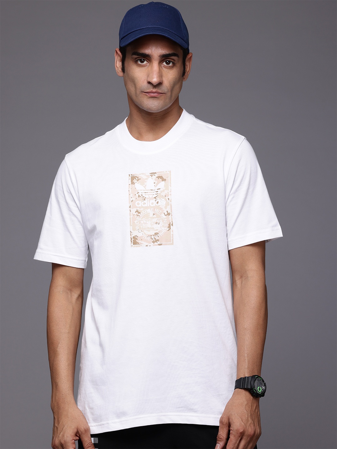 

ADIDAS Originals Men Camo Label Pure Cotton T-shirt, White