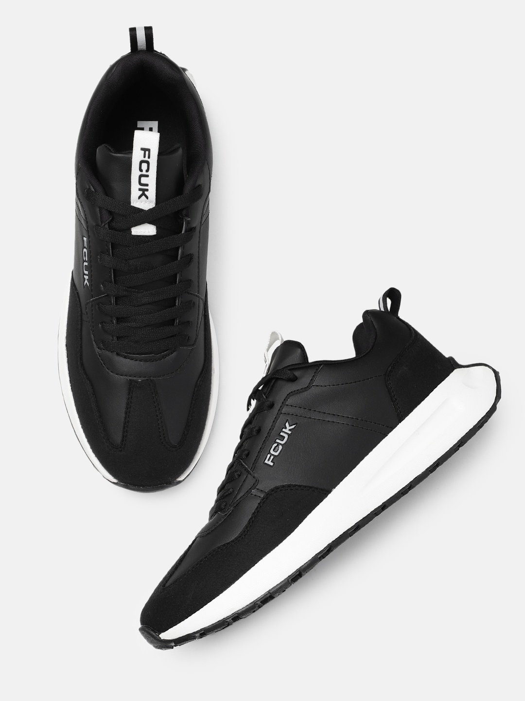 

FCUK Men Casual Sneakers, Black