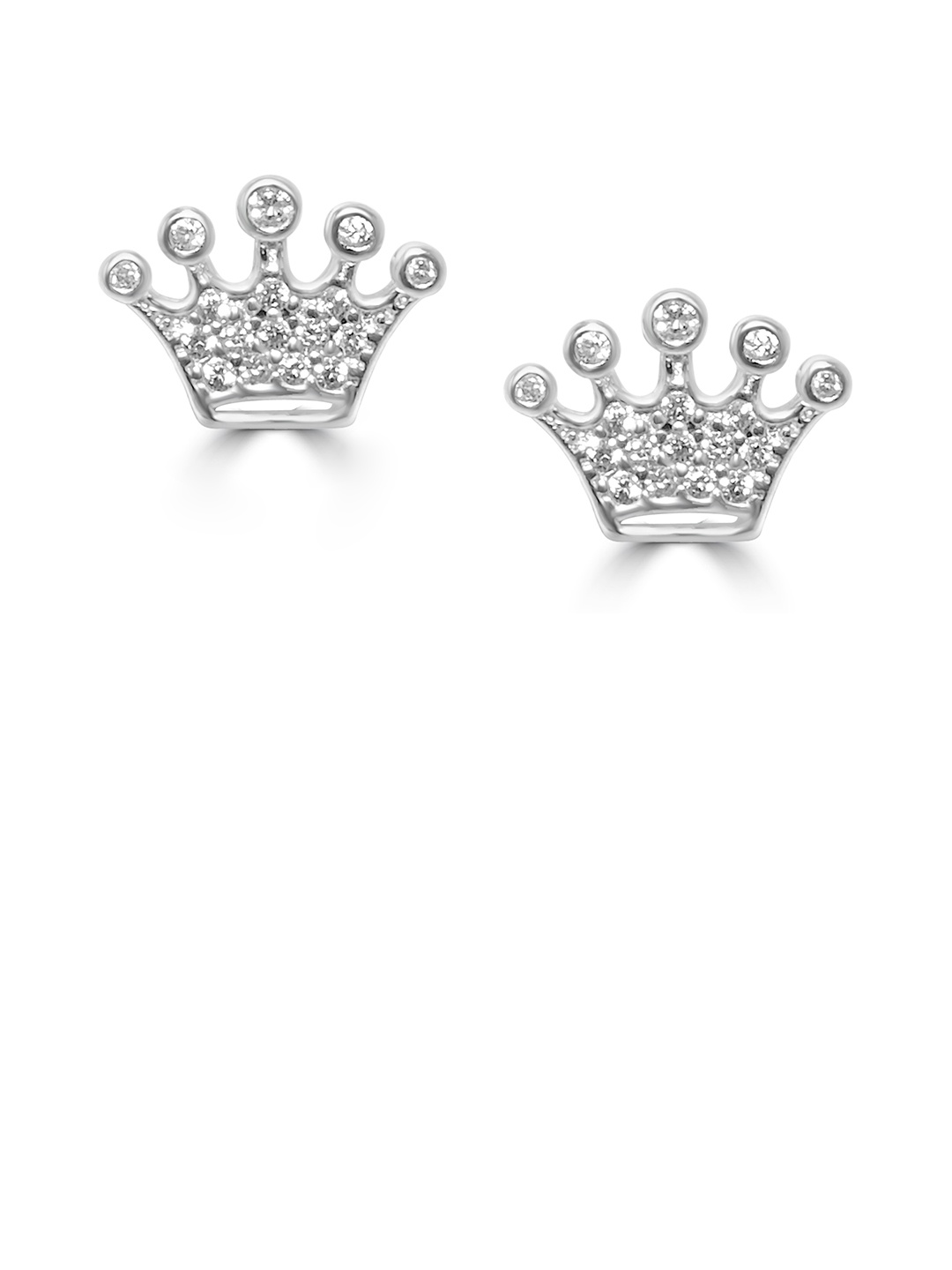 

925 SILLER 925 Pure Silver Zircon Studded Stud Earrings
