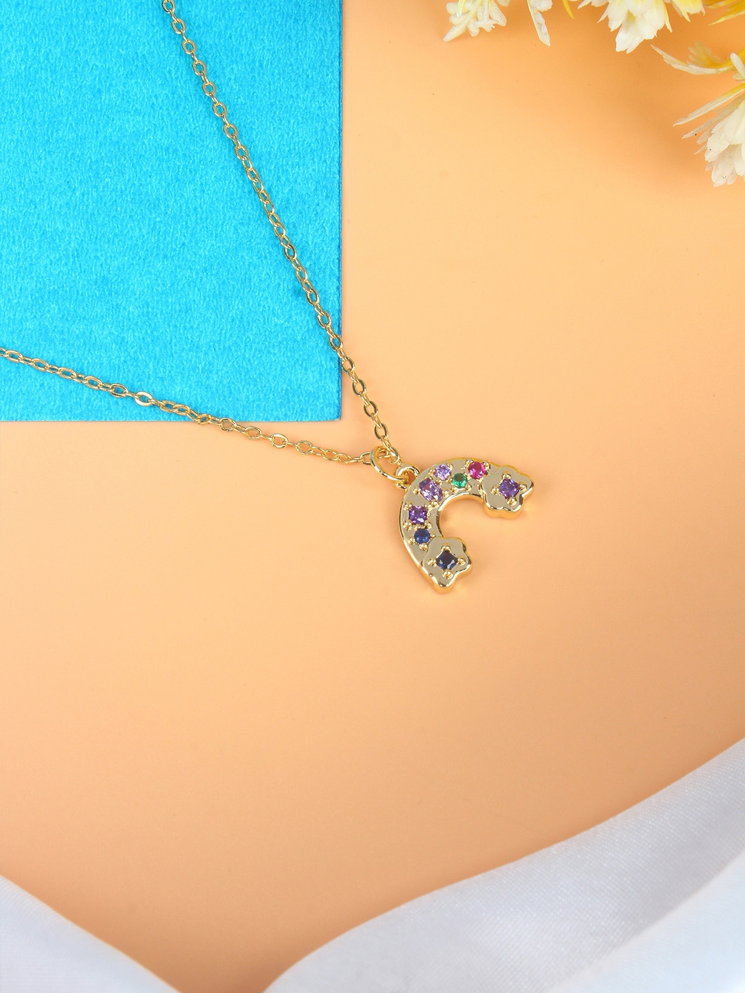 

KPOP Gold-Plated Cubic Zirconia Minimal Pendant With Chain