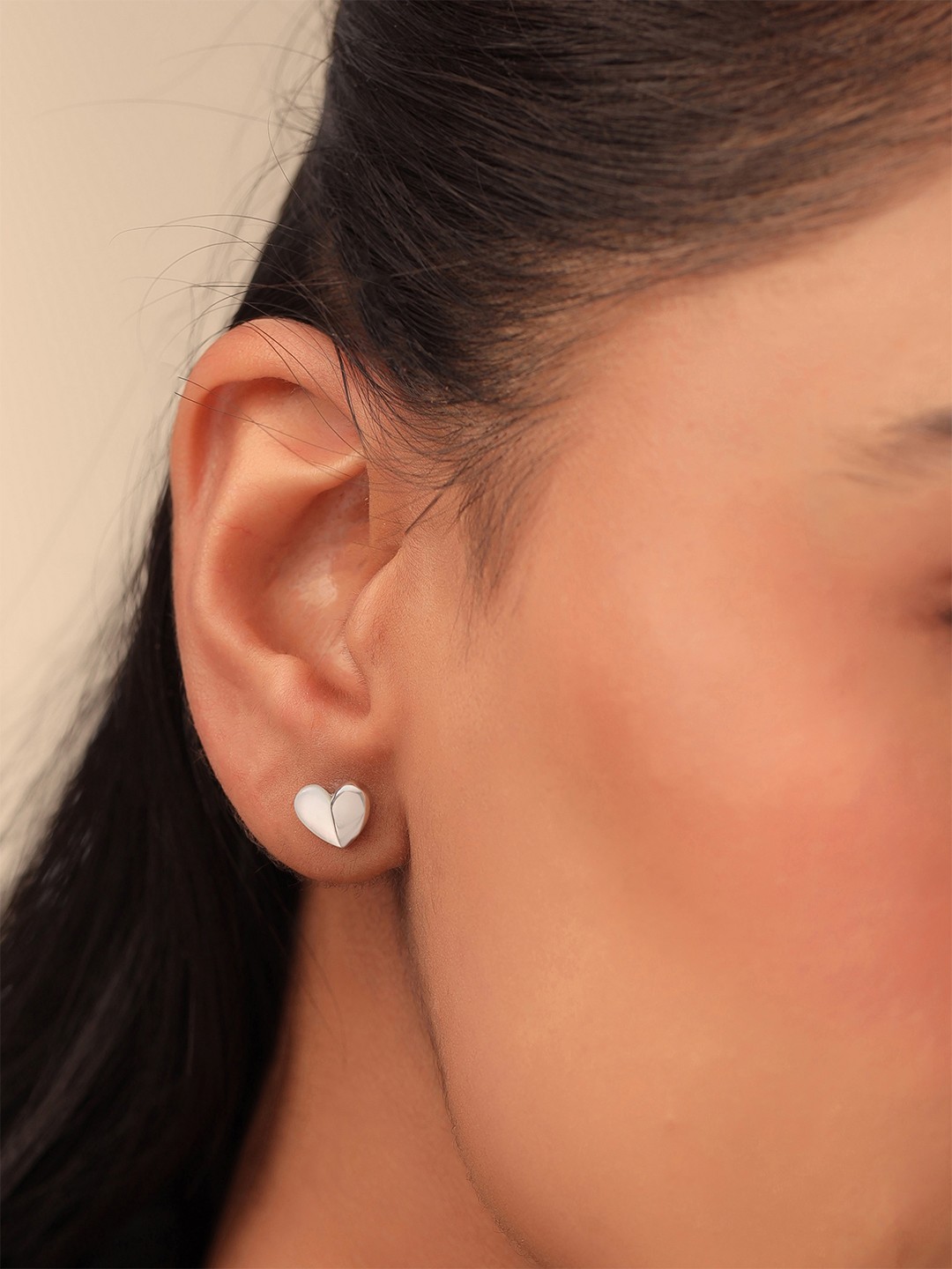 

Kicky And Perky Rhodium Plated 92.5 Sterling Silver Mother Of Pearl Studded Earrings