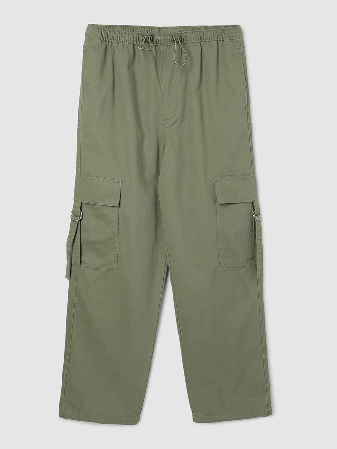 

max Girls Cargos Trousers, Olive