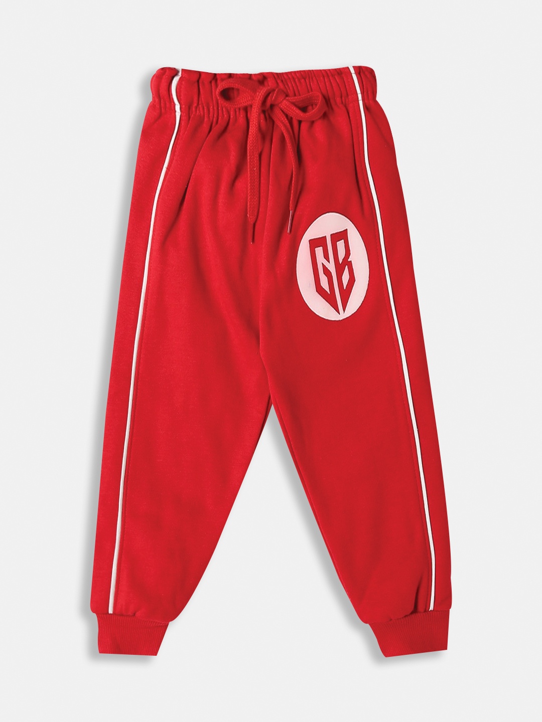 

Here&Now X Game Begins Boys Striped Joggers with Drawstring, Red