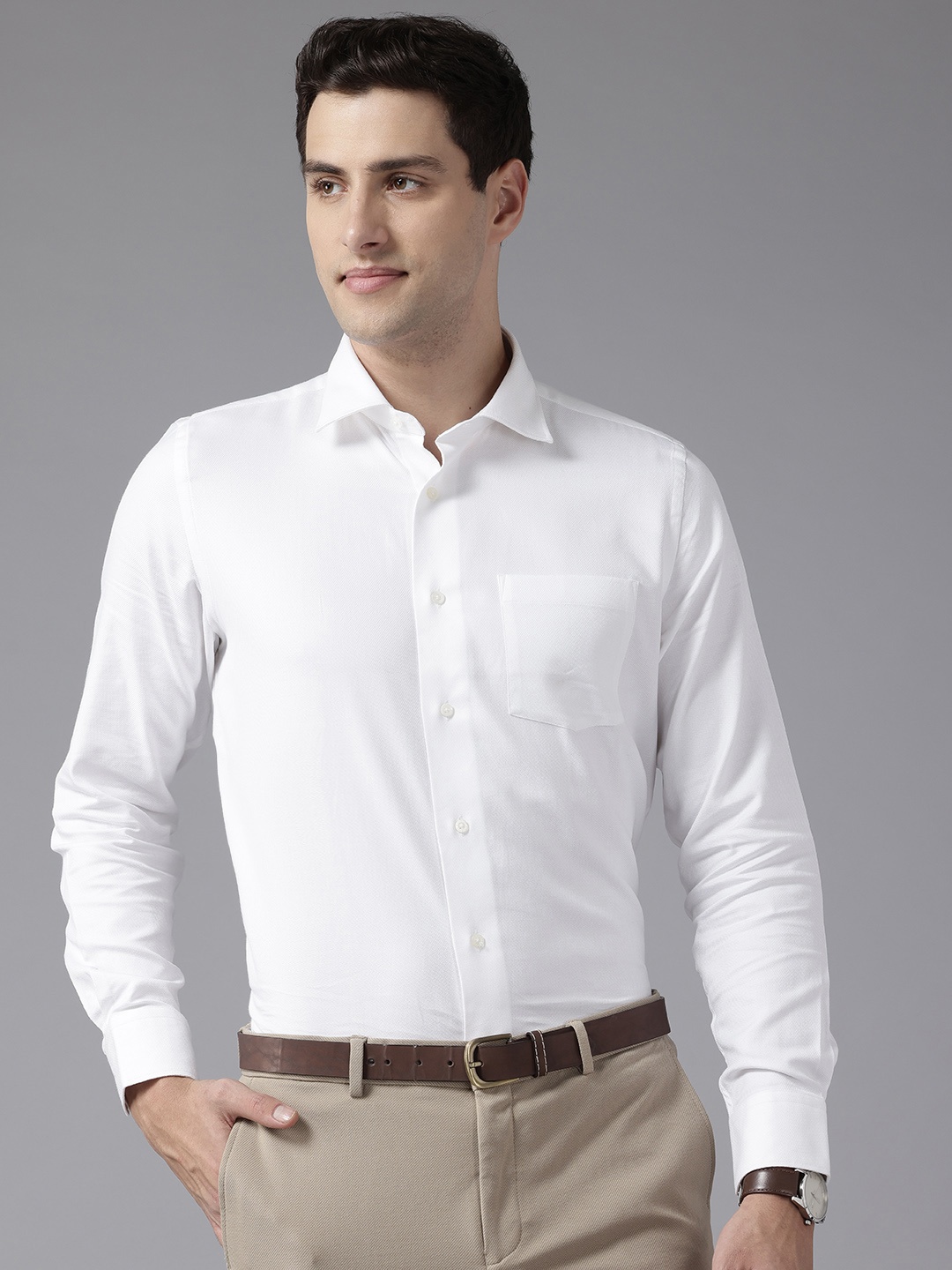

Blackberrys Slim Fit Twill Formal Shirt, White