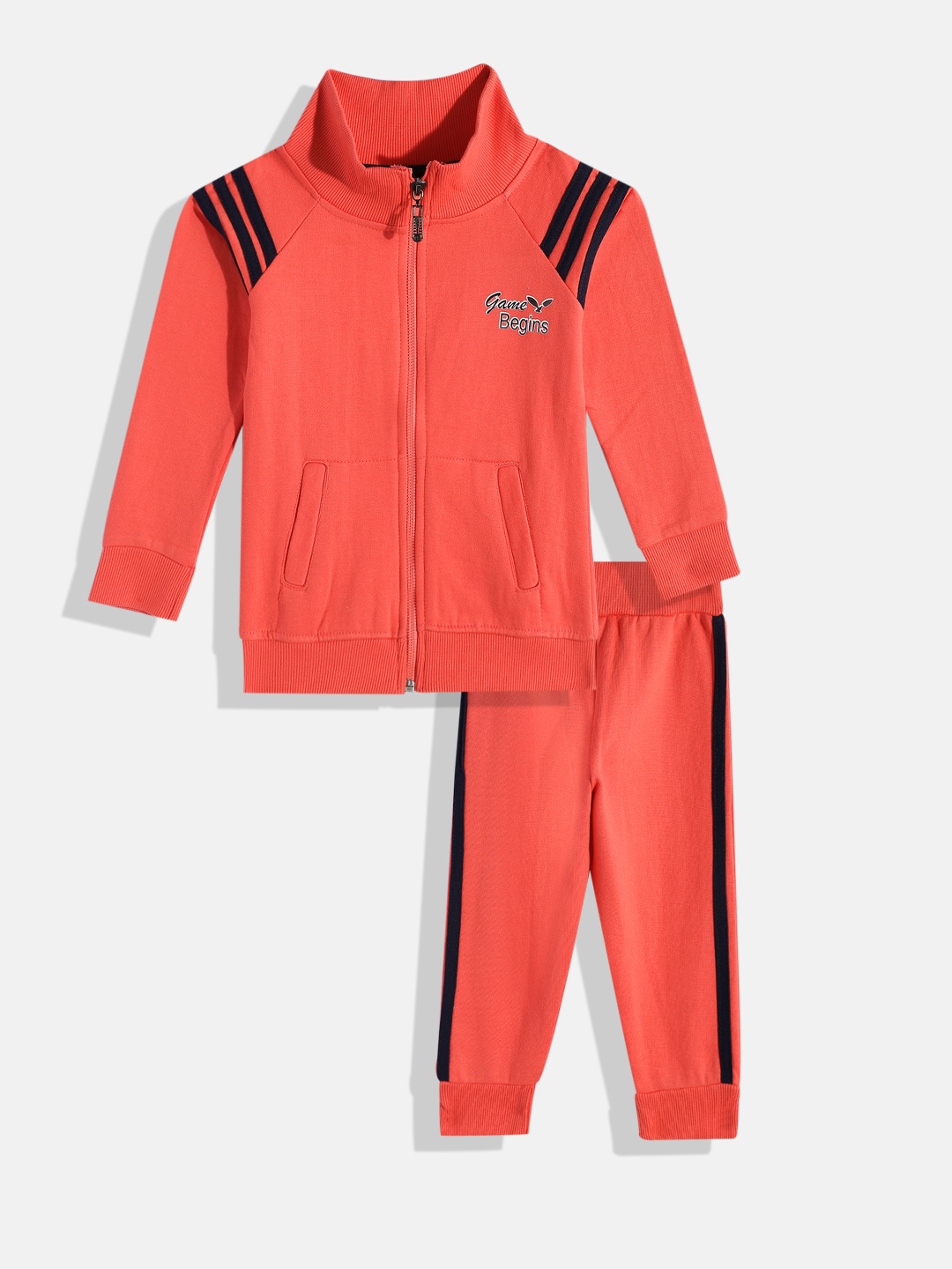 

Here&Now X Game Begins Girls Mock Collar Sweatshirt with Joggers, Coral