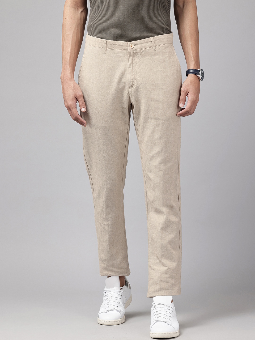 

Blackberrys Men Slim Fit Trousers, Beige