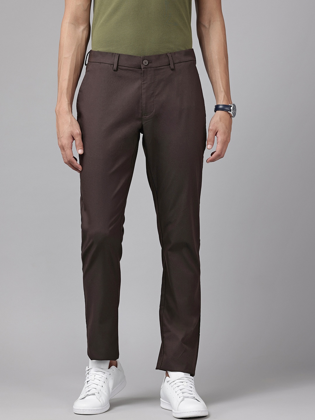

Blackberrys Men Slim Fit Chinos, Brown