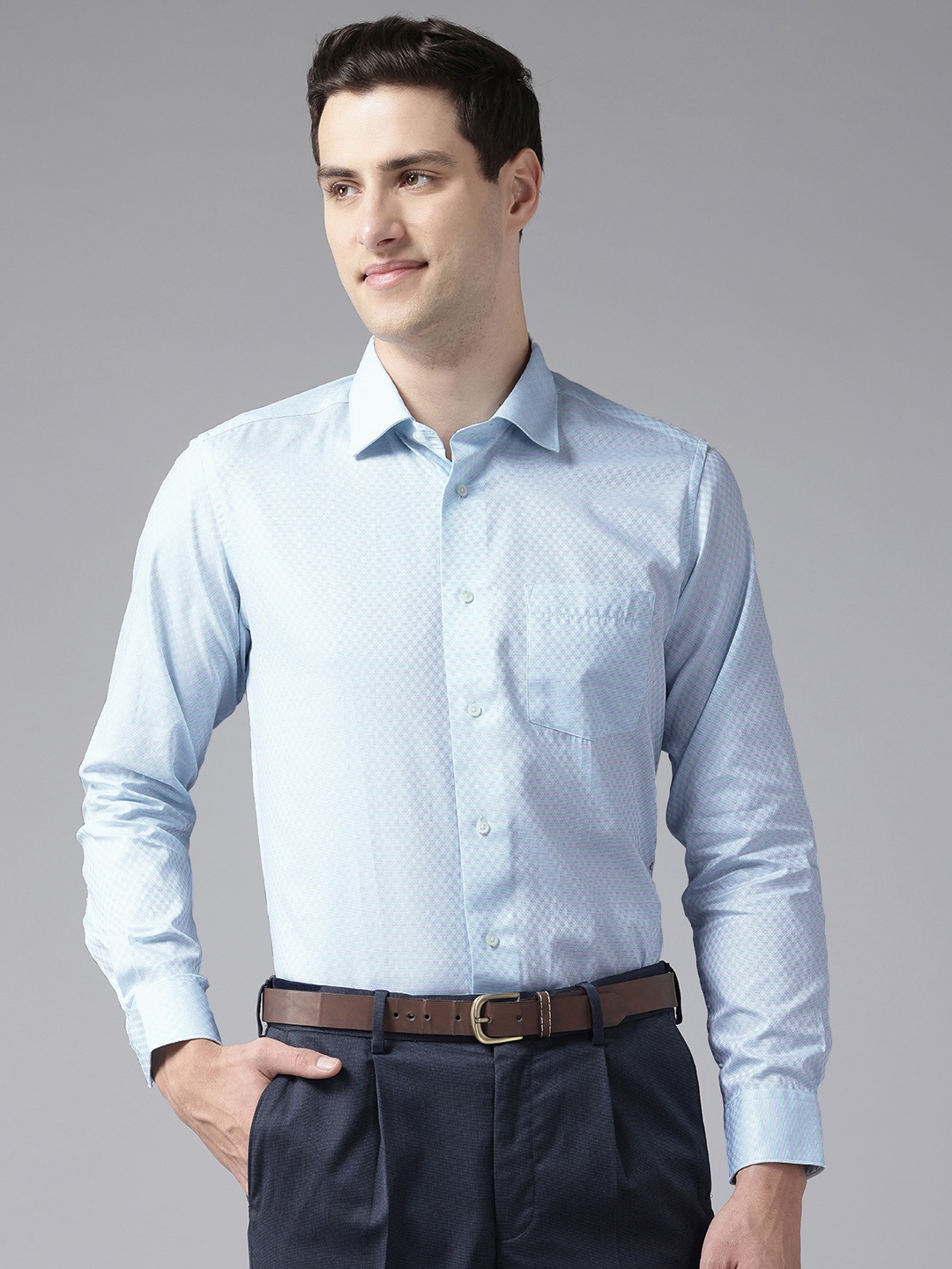 

Blackberrys Slim Fit Opaque Semiformal Shirt, Blue
