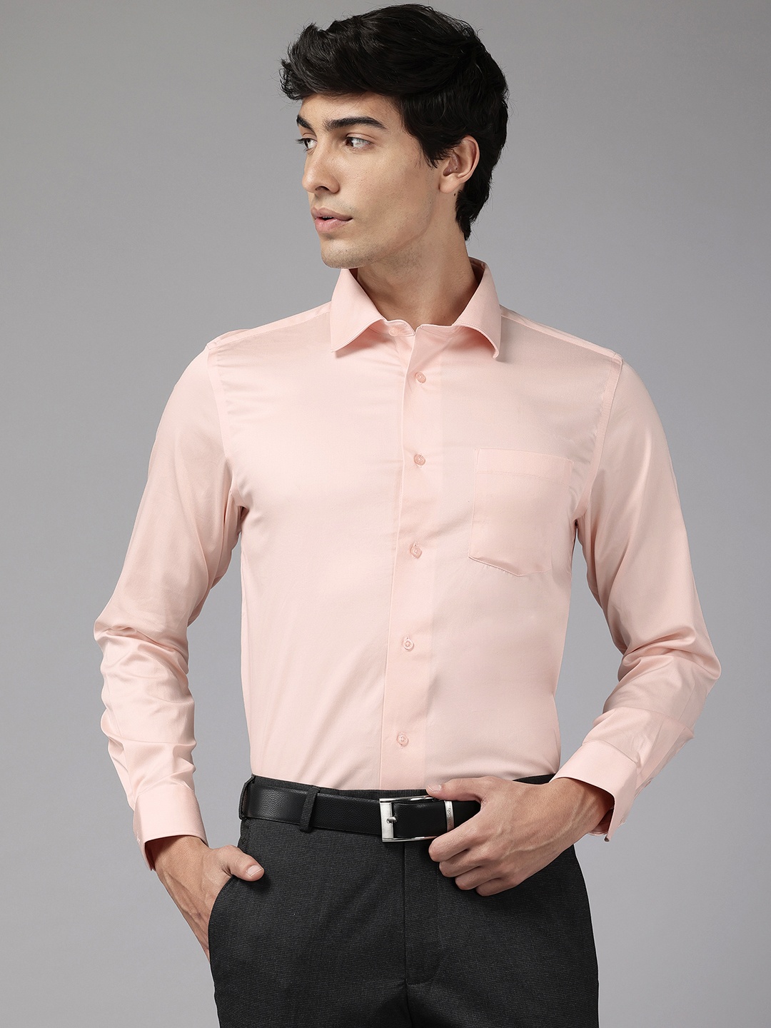

Blackberrys India Slim Fit Wrinkle Free Formal Shirt, Peach