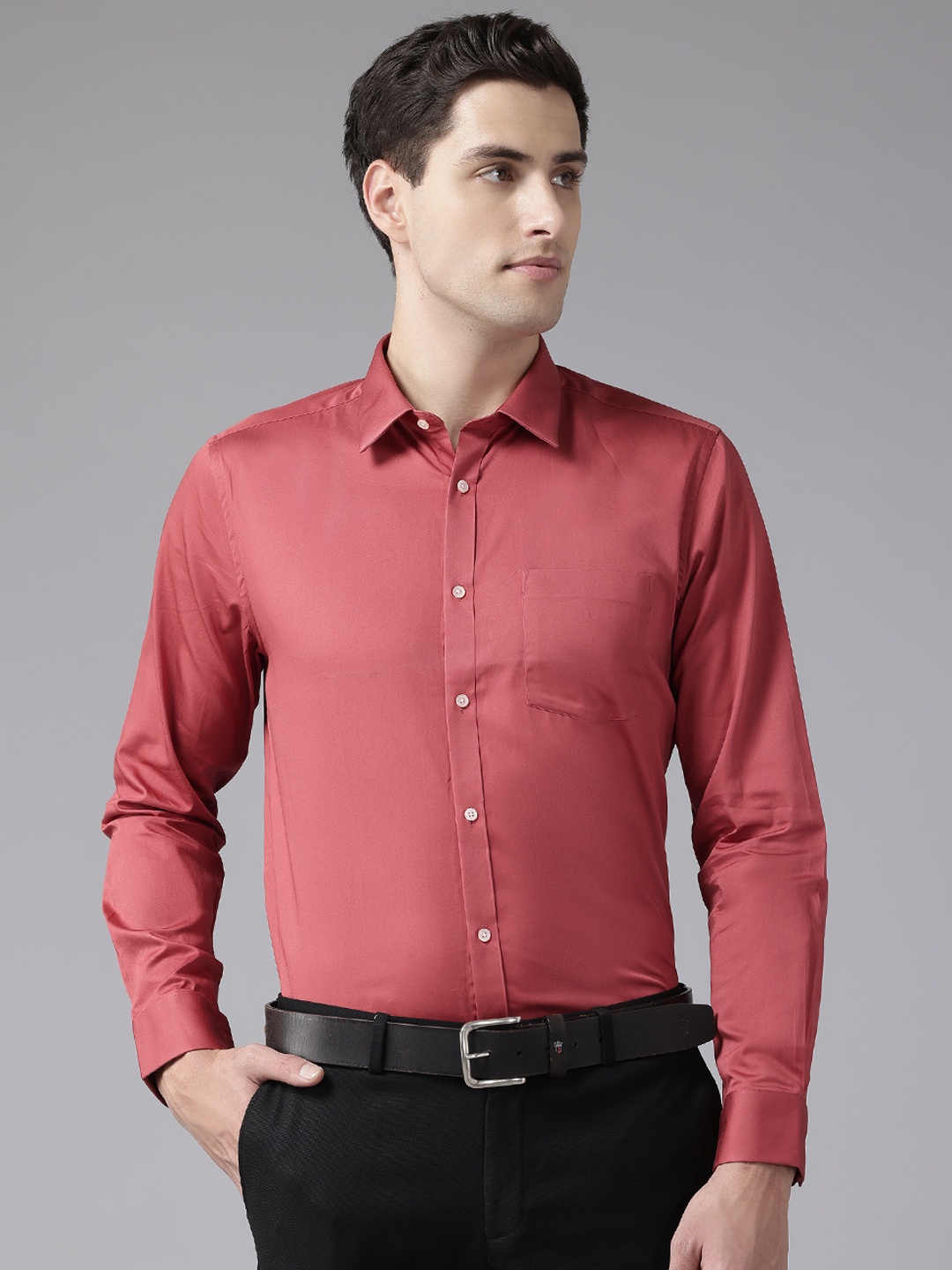 

Blackberrys Pure Cotton Slim Fit Formal Shirt, Rust
