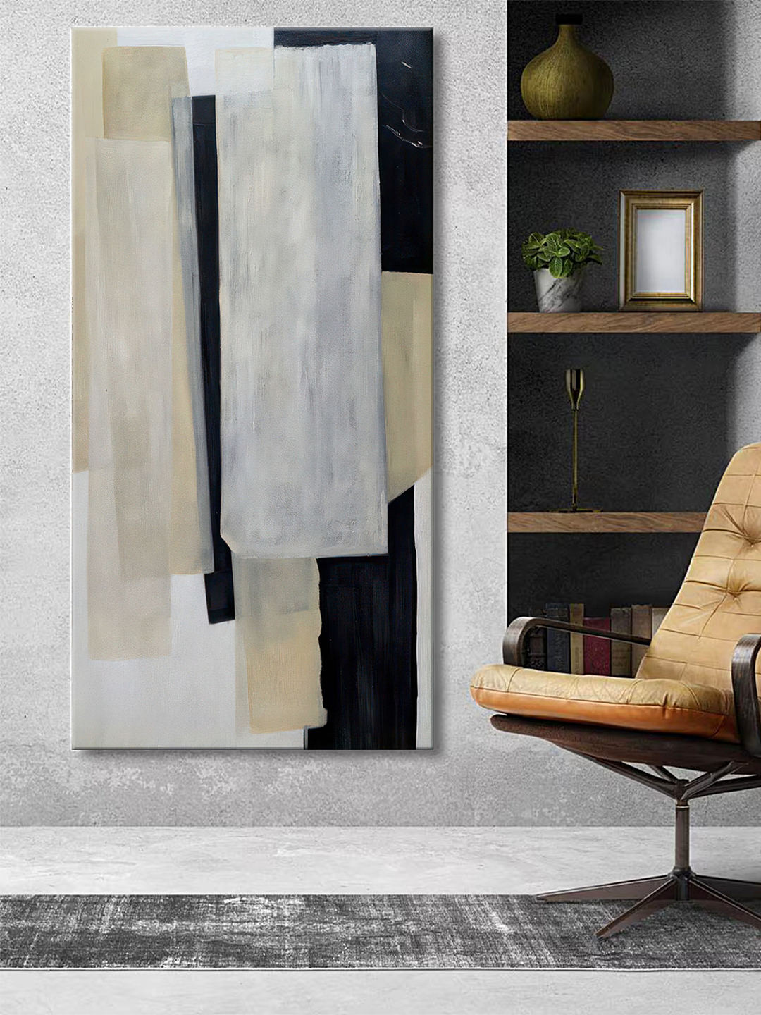 

999Store Grey & Black Abstract Canvas Wall Art