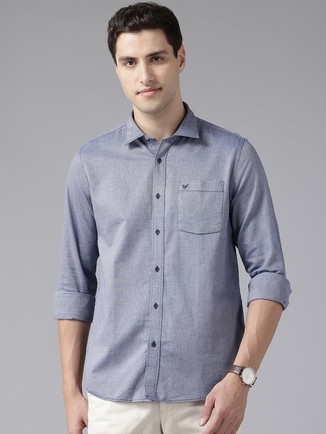 

Blackberrys Men Slim Fit Casual Shirt, Blue