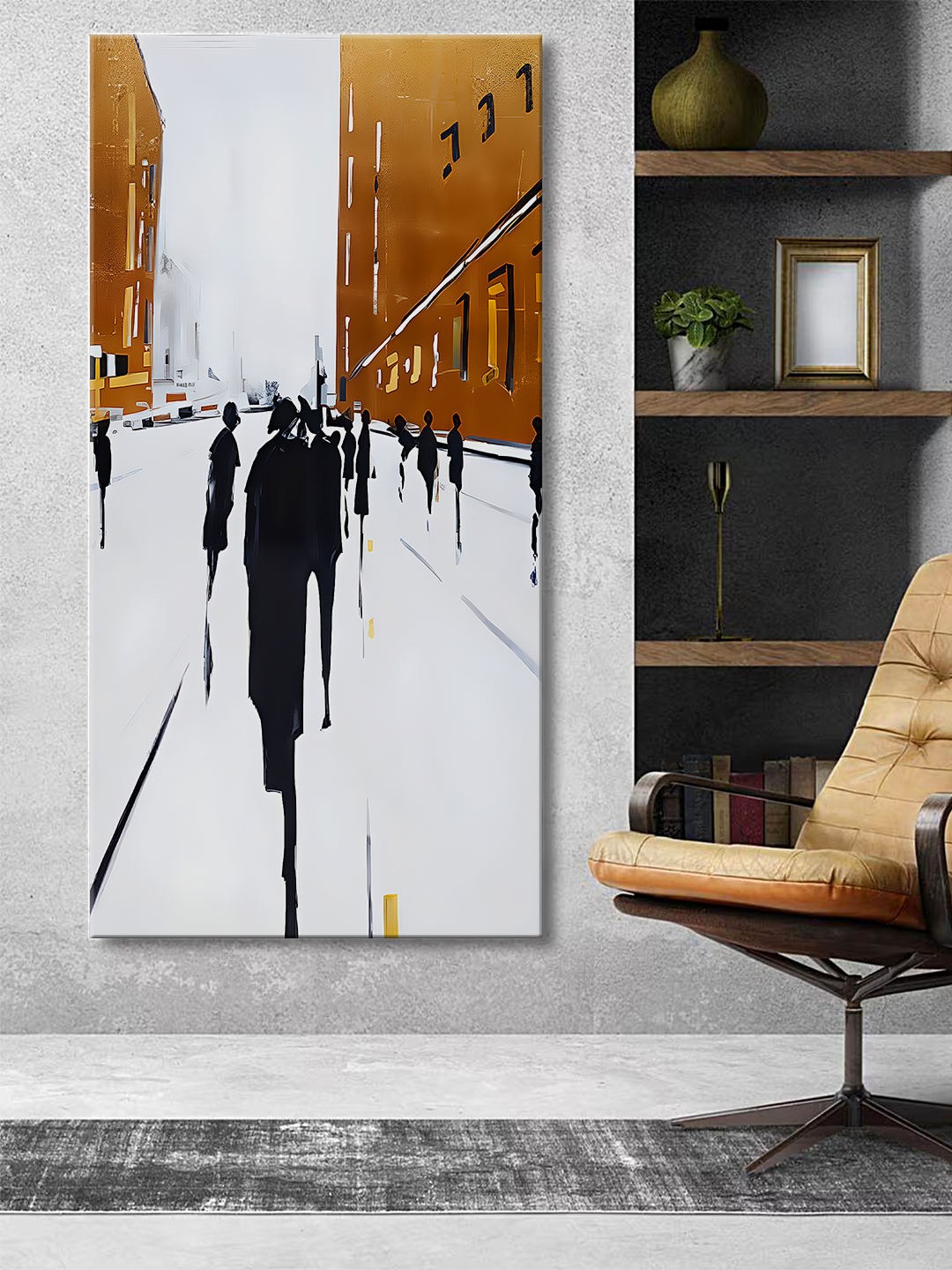 

999Store White & Black Urban Street Canvas Painting Wall Art