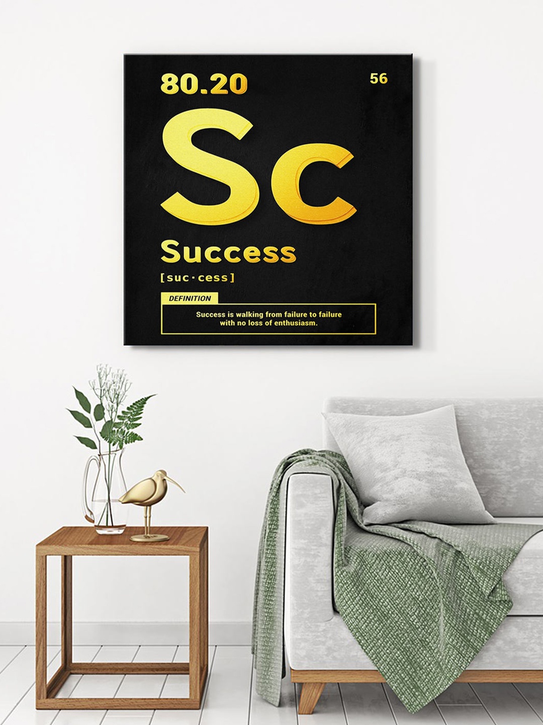 

999Store Black & Yellow Canvas Motivational Wall Art