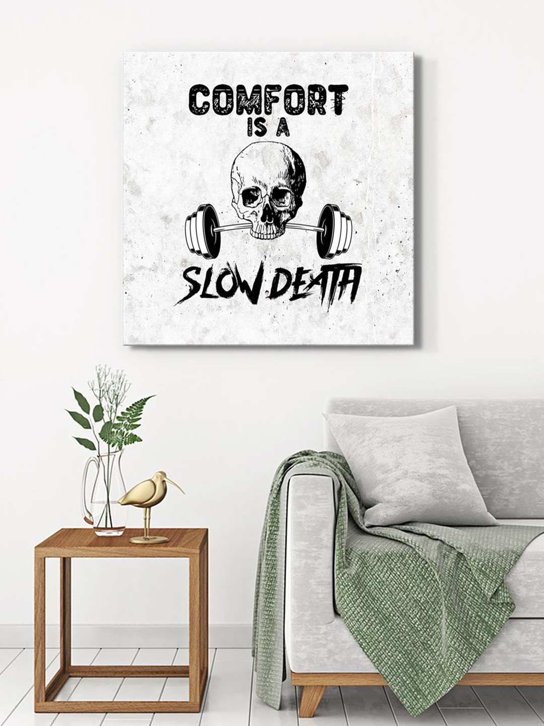 

999Store Grey & Black Fitness Canvas Painting Wall Art