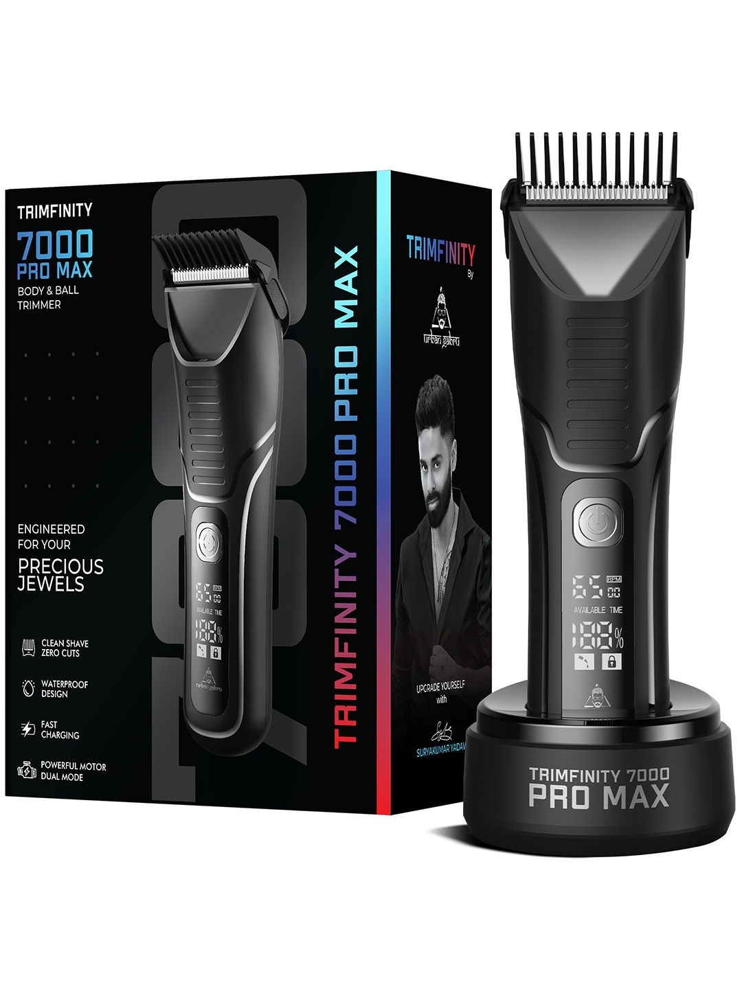 

URBANGABRU Trimfinity 7000 Pro Max Cordless Full Body Trimmer, Black