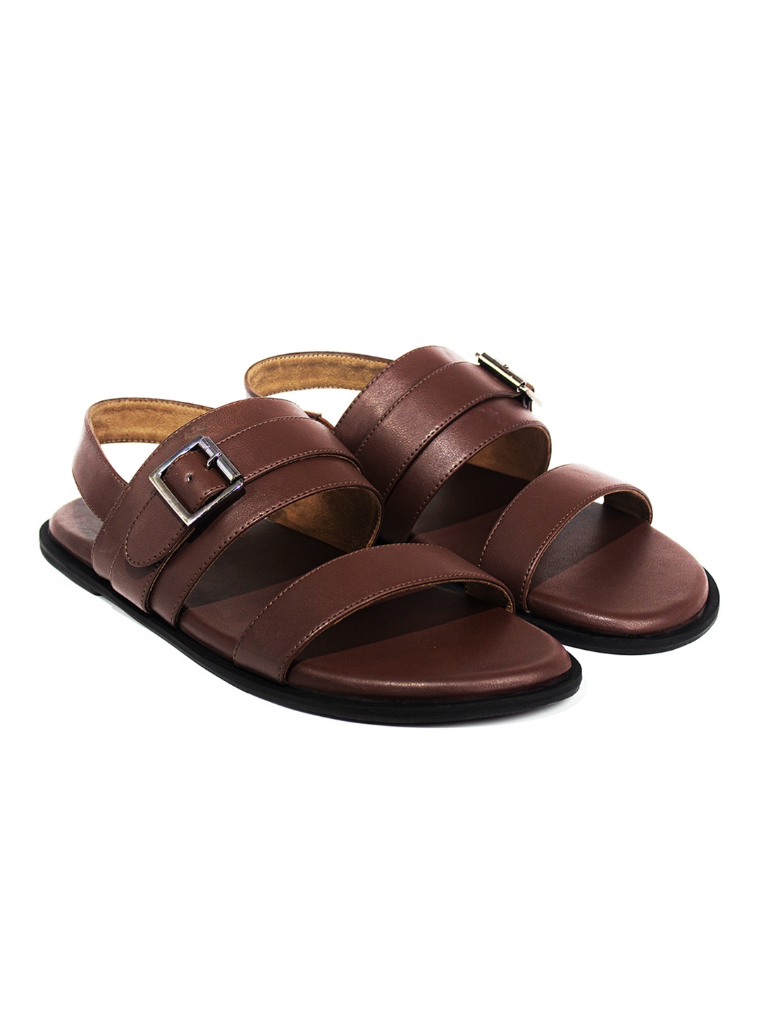 

Paaduks Men Solid Comfort Sandals, Brown